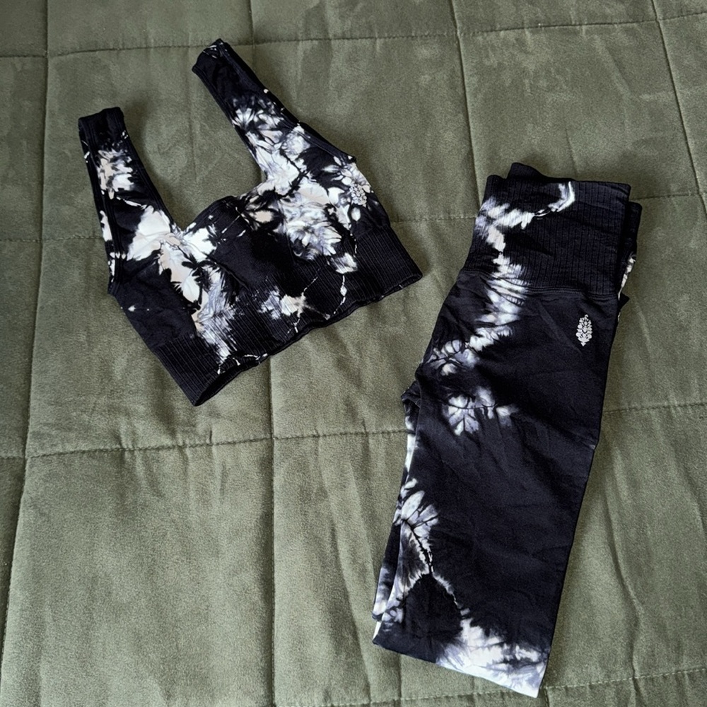 FP Movement Good Karma Tie-Dye Bra and Legging Set